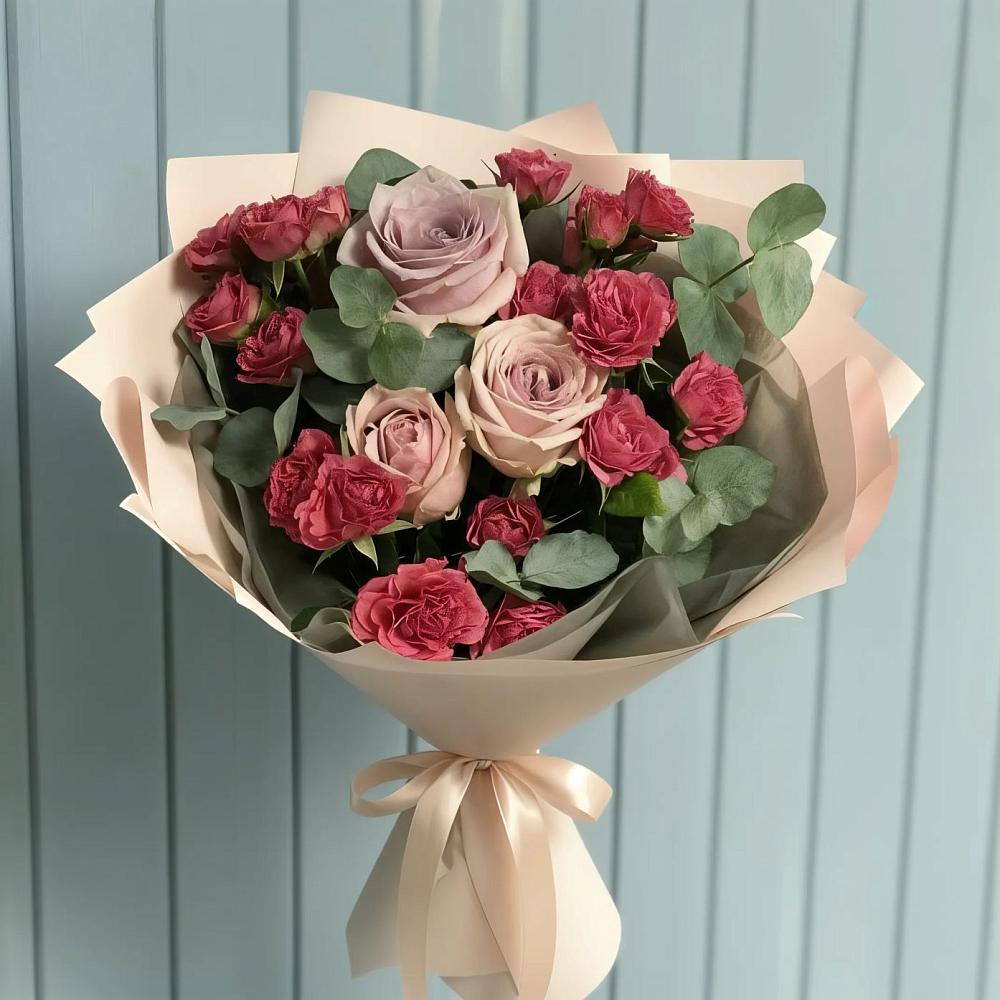 Букет цветов из: Гвоздики и Розы в Ерофее Павловиче