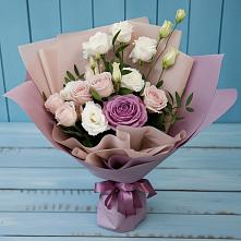 Букет цветов из:  Розы и Лизиантусы в Ерофее Павловиче