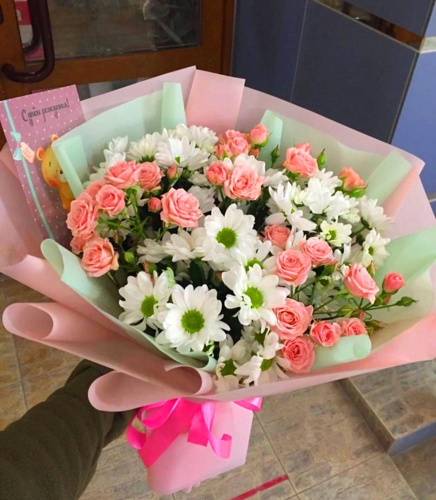 Букет цветов из: Розы и Хризантемы в Ерофее Павловиче