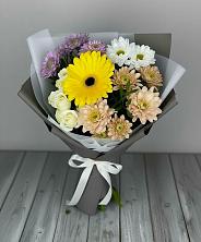 Букет цветов из:  Розы, Герберы и Хризантемы в Ерофее Павловиче