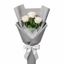 Букет 3 белые розы #REPLACE_PRED# Ерофее Павловиче