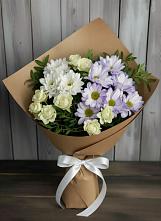 Букет цветов из:  Хризантемы и Розы в Ерофее Павловиче