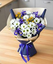 Букет цветов из:  Розы, Ирисы и Хризантемы #REPLACE_PRED# Ерофее Павловиче