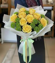 Букет цветов из:  Хризантемы и Розы в Ерофее Павловиче