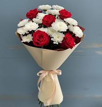 Букет цветов из:  Розы и Хризантемы в Ерофее Павловиче
