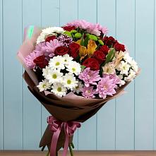 Букет цветов из:  Розы, Хризантемы и Альстромерии в Ерофее Павловиче