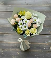 Букет цветов из:  Альстромерии, Розы и Хризантемы в Ерофее Павловиче