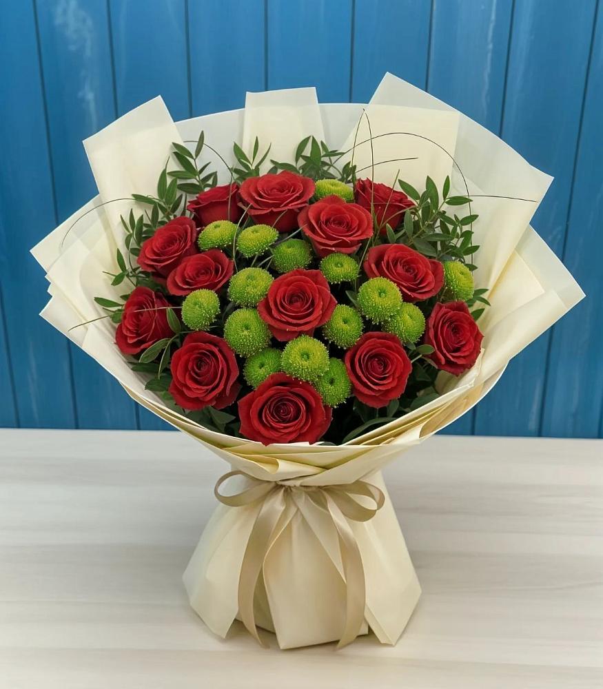 Букет цветов из: Розы и Хризантемы в Ерофее Павловиче